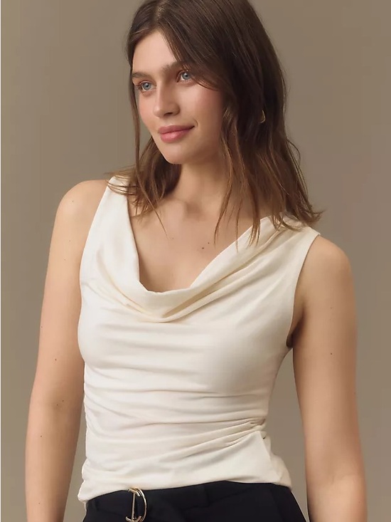 Tops - Tie Up Draped Tank Top